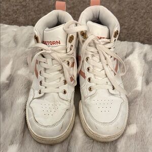 Tretorn Women's High-Top Sneakers - White and Pink